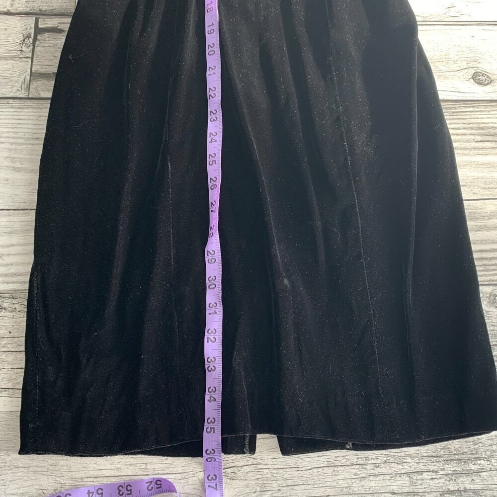 Vintage 90s Y2K Velvet Keyhole Choker Collar Bodycon Witchy Dress - Picture 15 of 16